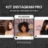 Mockup de publicaciones de plantillas Canva para peluquerías – vista de feed de Instagram.
