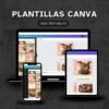 Vista de los extras incluidos en el Kit Canva Pastelería: gift card, calendario de contenido y cupón de recompra.