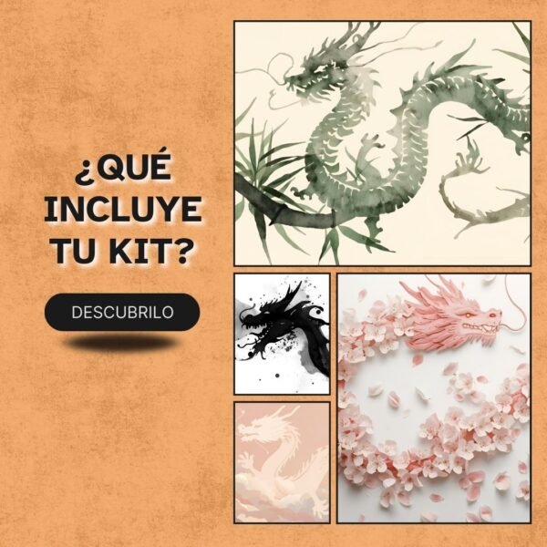 Diseño de dragón para sublimación en producto digital