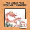 Arte imprimible de dragón utilizado en sublimación
