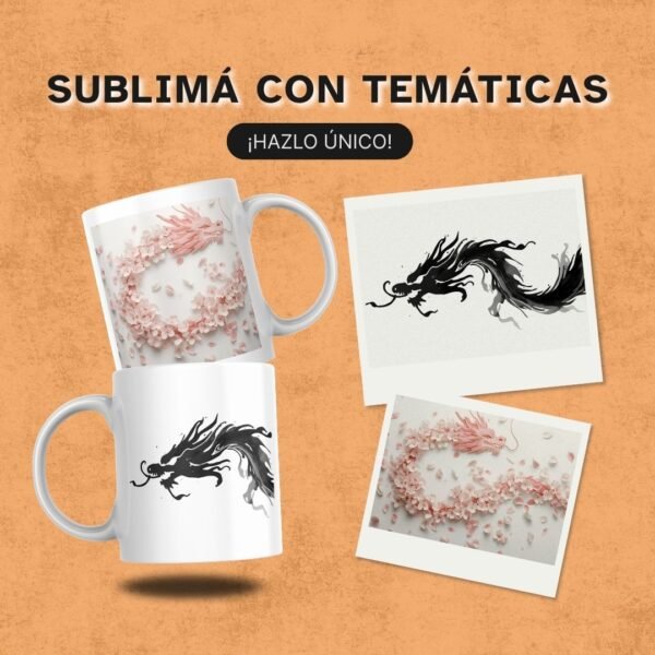 Previsualización de dragón para sublimación en productos personalizados