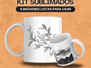 Taza sublimada con diseño Zen alternativo del pack de sublimados.