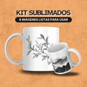 Taza sublimada con diseño Zen alternativo del pack de sublimados.