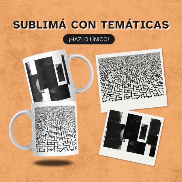 Taza con diseño zen final del pack de sublimados.
