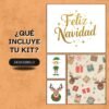 Diseños humorísticos navideños con lettering moderno y colores festivos para sublimar.