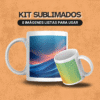 Diseño fullwrap aplicado en taza como muestra del pack de sublimados