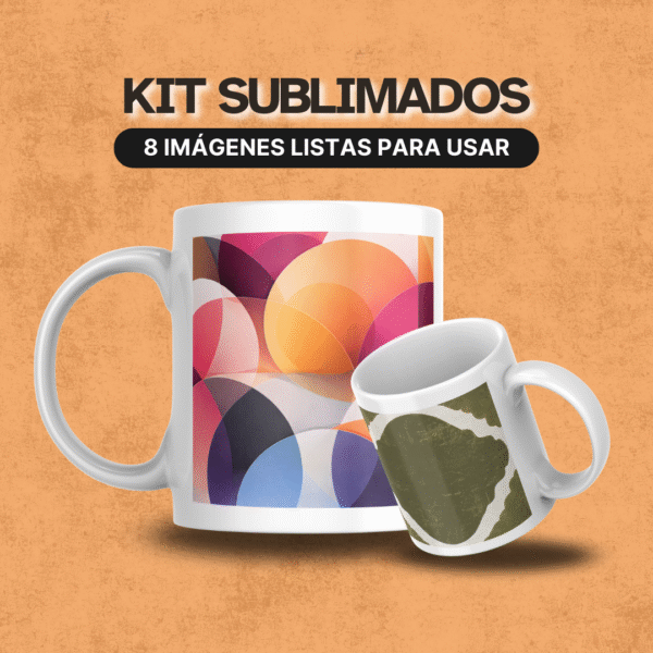 Mockup fullwrap con patrón abstracto de colores y texturas, diseño continuo