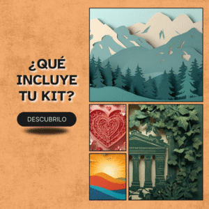 Mockup visual del contenido digital incluido en Papercut2.