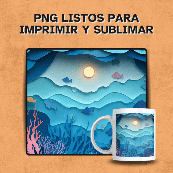 Mockup alternativo del pack de diseños digitales Papercut2.